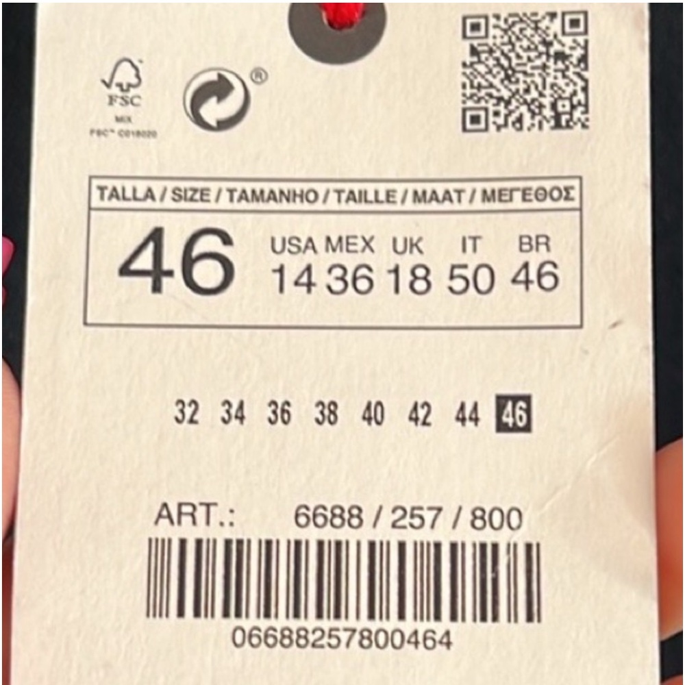 RARE! Zara x Charlotte Gainsbourg Black Cigarette Straight Leg Jeans. Size 14 - Picture 6 of 8